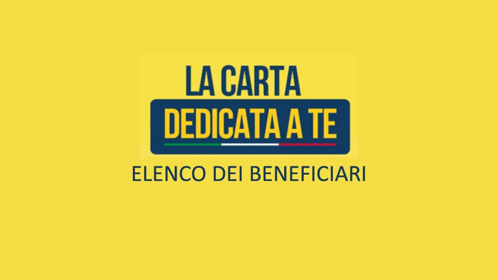 Carta dedicata a te 2024 - Elenco dei beneficiari